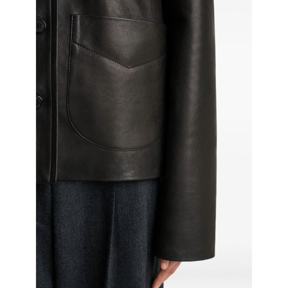 Khaite Black Jackets - Leather Jackets Women - Picture 5 of 6